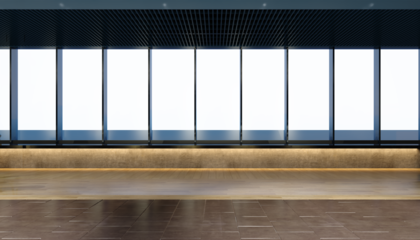 interior windows view to see mountain and cloud. PNG file