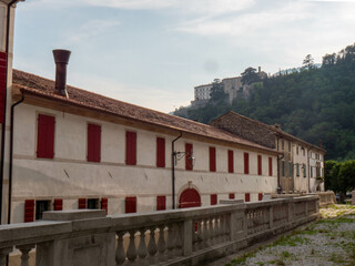 Church in Cison di Valmarino, one of the most suggestive villages in Veneto 