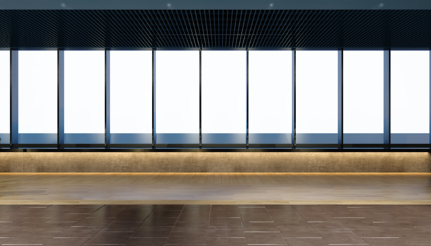 interior windows view to see mountain and cloud. PNG file