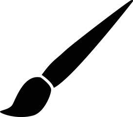 Brush icon on white background. black brush sign. Paint symbol. flat style.
