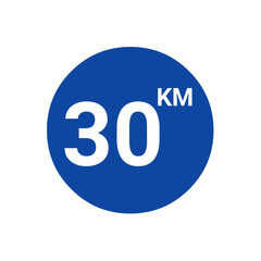 Transport speed limit command sign icon PNG