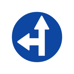 Command sign icon white blue color