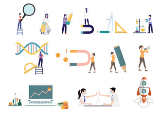 set of people working together ideas concept