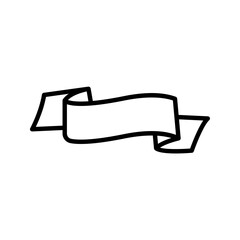 Ribbon icon. tape sign. vector illustration