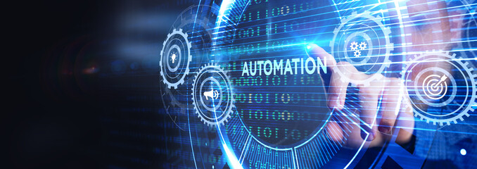 Automation Software concept as an innovation.  Business, Technology, Internet and network concept.