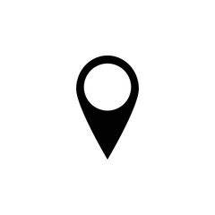 Location vector icon. Place symbol. GPS pictogram, flat vector sign isolated on white background. Simple vector illustration for graphic and web design.