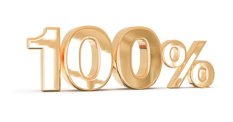 3d number 100 percent golden promotion