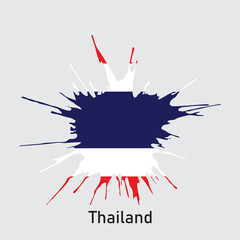 thailand flag, attractive and simple paint model