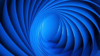 Abstract blue spiral background. Background drawing of 3d rendering illustration for design.