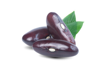 red beans on isolated white background.