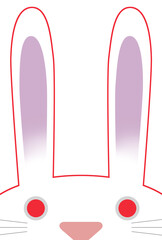 卯年のうさぎ年賀状用イラスト
