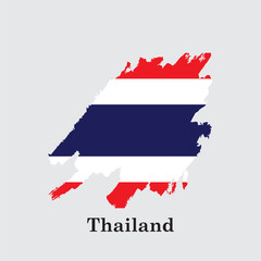 thailand flag, attractive and simple paint model