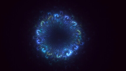 3D rendering abstract round light background