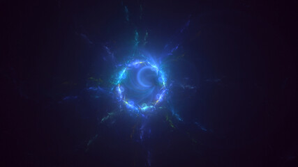 3D rendering abstract round light background