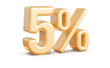 3d number 5 percent gold sale