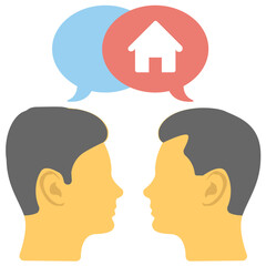 Property Consultation Flat Colored Icon