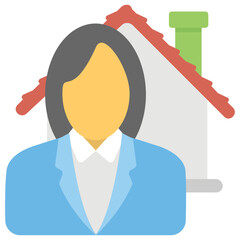 Property Owner Flat Colored Icon