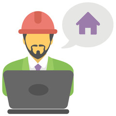 Property Chat Flat Icon