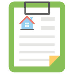 Property Agreement Flat Icon