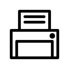 Fototapeta premium Printer outline icon. Black and white item from set dedicated computers and office equipment, linear vector.