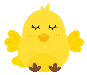 Baby Chicken closed eyes