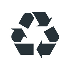 Recycling production sign. Element from the set dedicated to oil and gas production, processing and transportation.