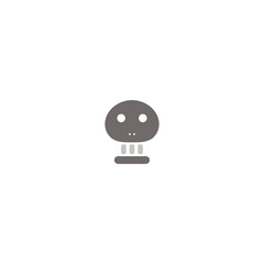 skull icon vector illustration logo