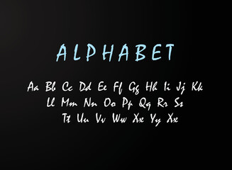 Fototapeta na wymiar Lettering font isolated on white background. Texture alphabet. Vector logo letters.