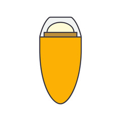 Deodorant roll icon in color, isolated on white background 