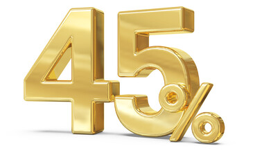 Obraz premium promotion 45 percent number gold 3d