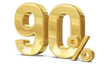 promotion 90 percent number gold 3d with generative AI