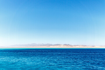 Fototapeta premium View to the shore near Sharm el Sheikh from the Red sea