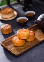 The traditional Chinese festival Mid-Autumn Festival food moon cake