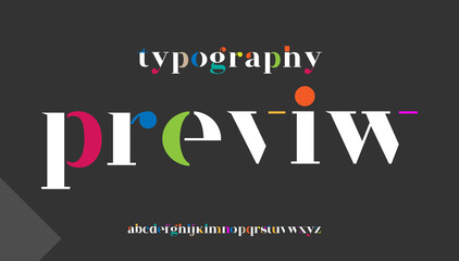 colorful editable valligraphy alphabet letter logo design - obrazy, fototapety, plakaty
