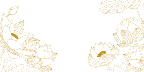 Lotus background with luxury style