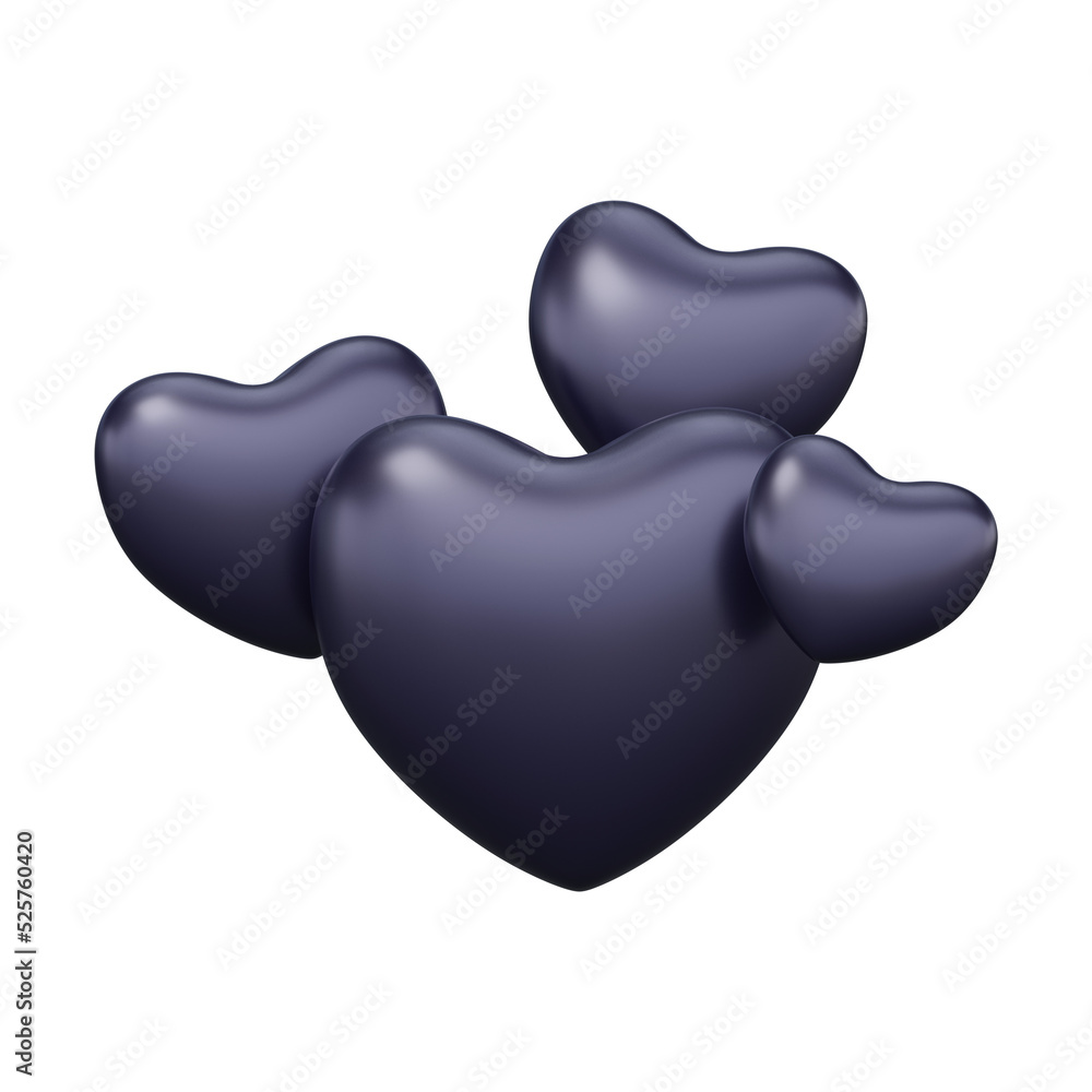 Poster concept of social networks. like and heart icon. 3d render.