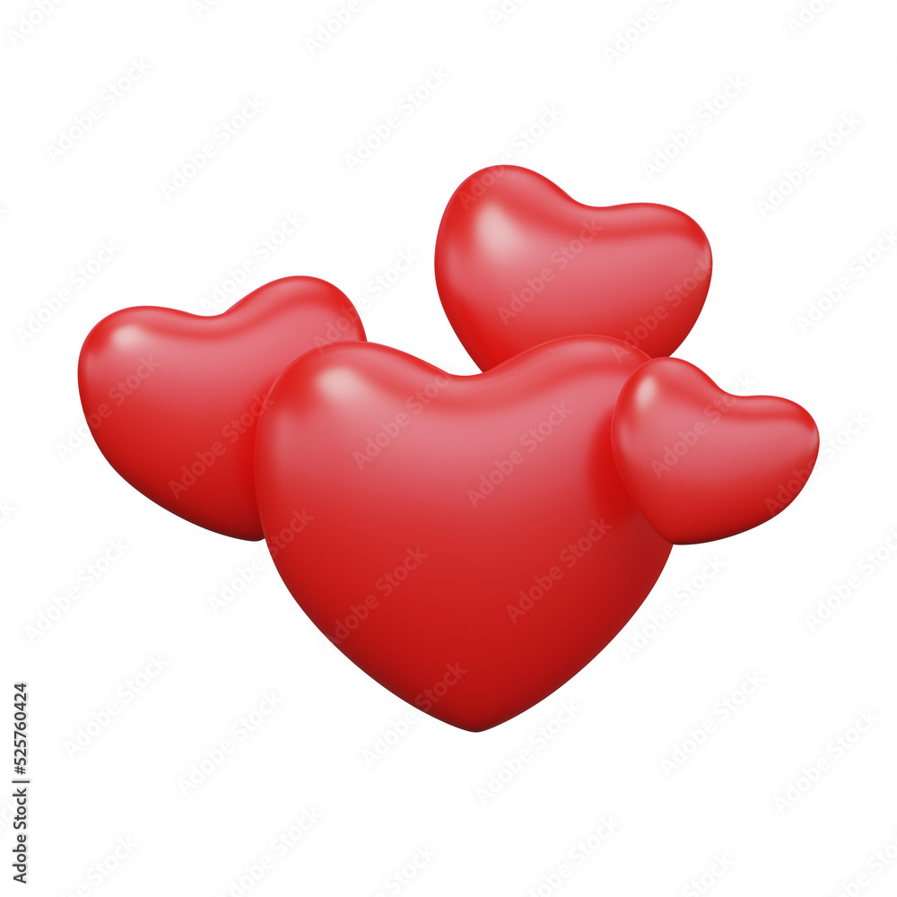 Poster concept of social networks. like and heart icon. 3d render.