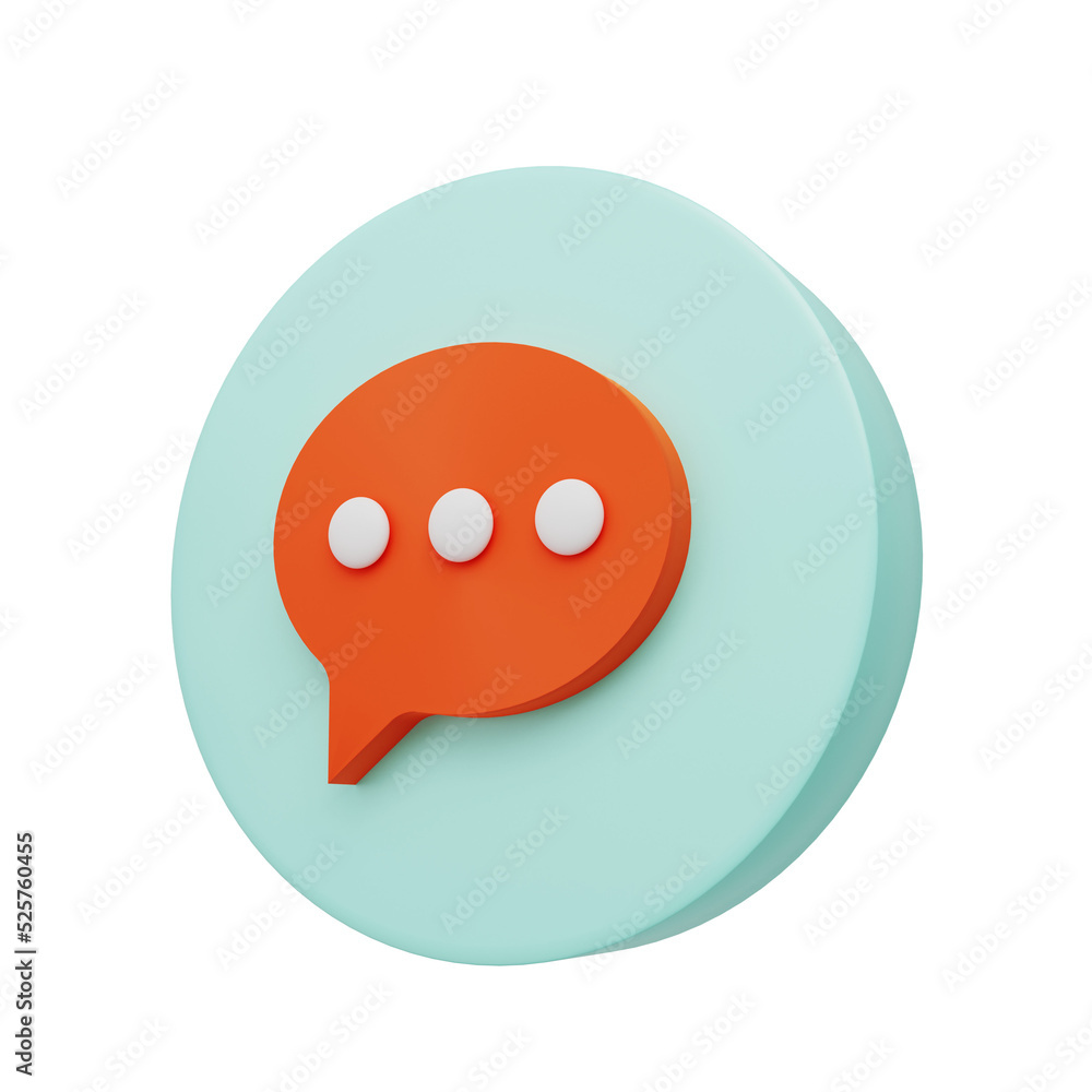 Poster speech bubble dialogues, messenger forms. icon for social media or website.3d rendering.