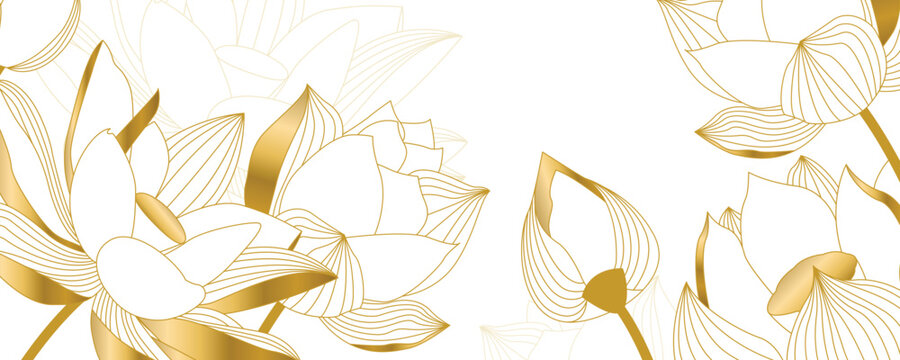 lotus background with luxury style