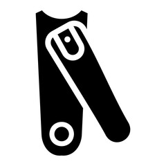 nail clippers glyph icon