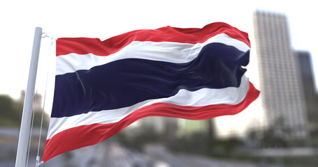 3d illustration flag of Thailand. flag symbols of Thailand.
