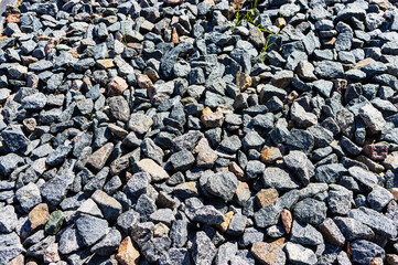 close up of finely broken pebbles texture background