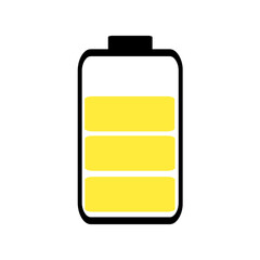 battery icon Almost full yellow png