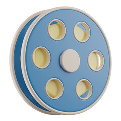 Fototapeta premium 3D Film Reel Icon