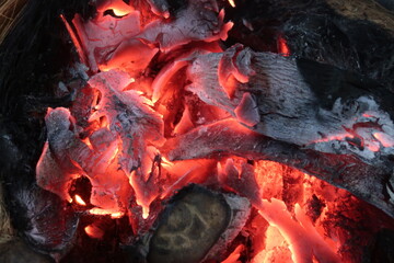 The fire and wood abstract texture