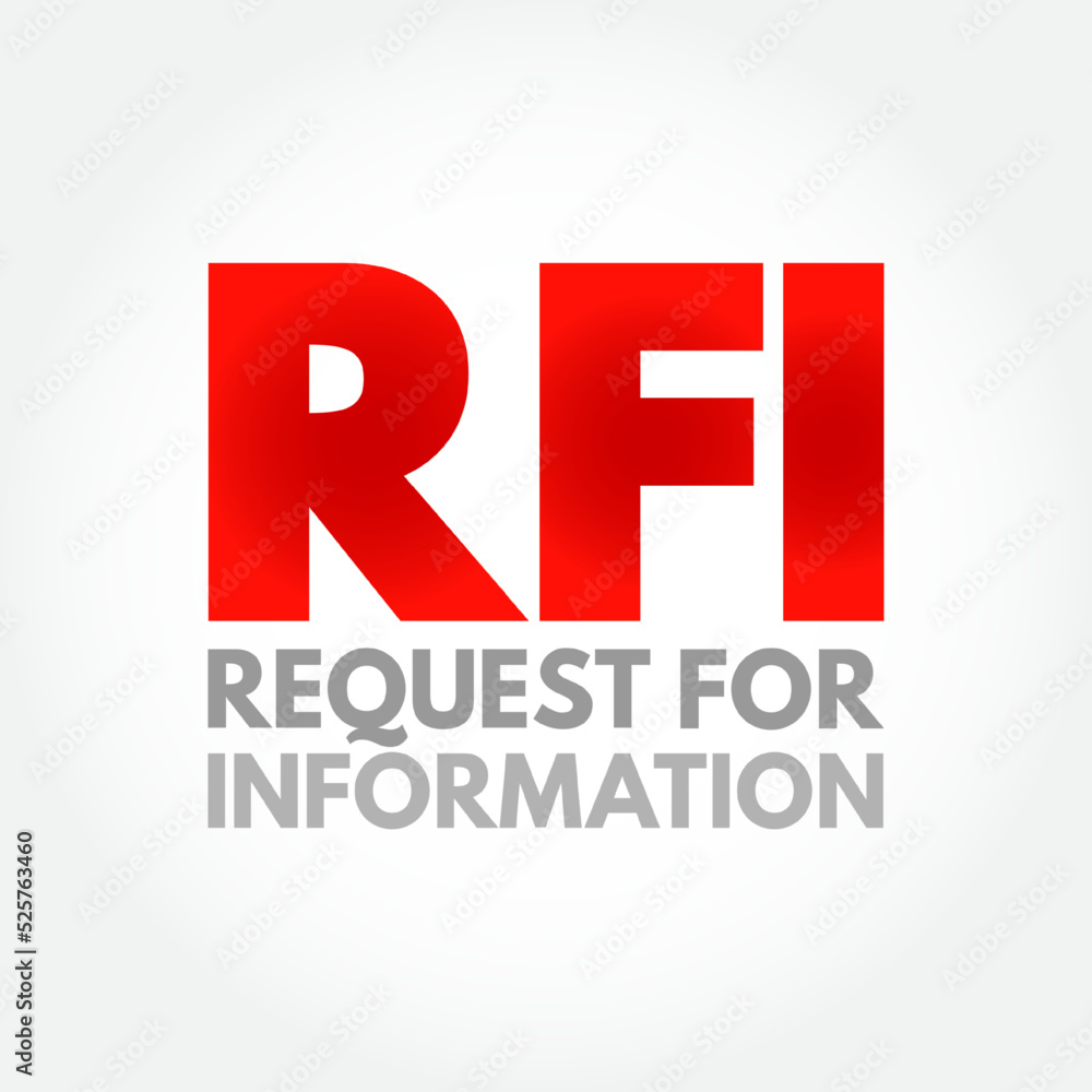 Poster rfi request for information - common business process whose purpose is to collect written informatio