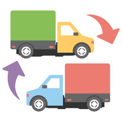 Cargo Truck Flat Colored Icon
