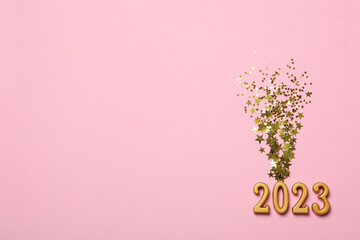 Concept of Happy New Year 2023, space for text