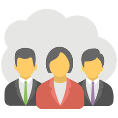 Remote Workforce Flat Colored Icon