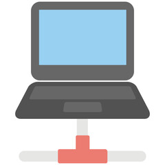 Network Sharing Flat Colored Icon